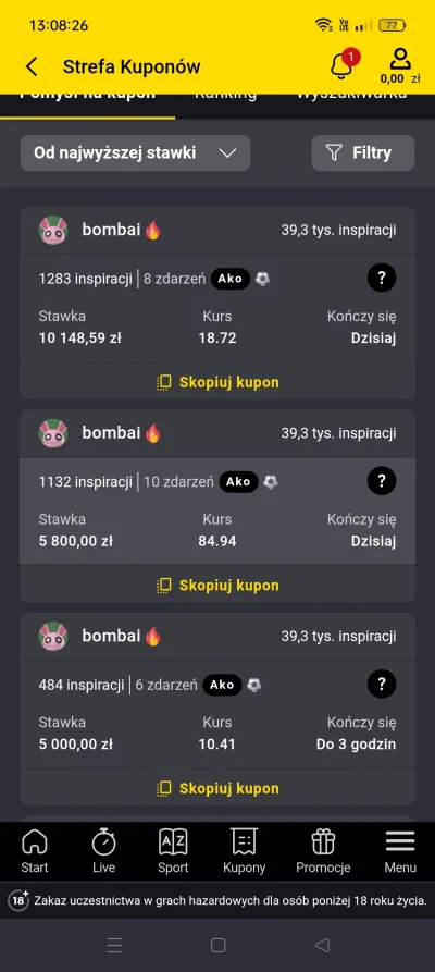 Rencistazprzypadku - Mocny zawodnik na fortunie gra, wczoraj wygrał 60k i dziś chce z...