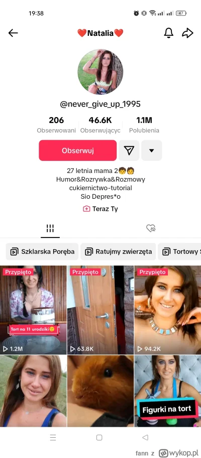 fann - był donejt, ze Natalia. Wasicki obserwuje 7 osób na tiktoku, w tym Natalie ze ...