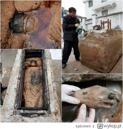 spicmen - W Chinach przypadkowo została odnaleziona mumia która ma 700lat z dynastii ...
