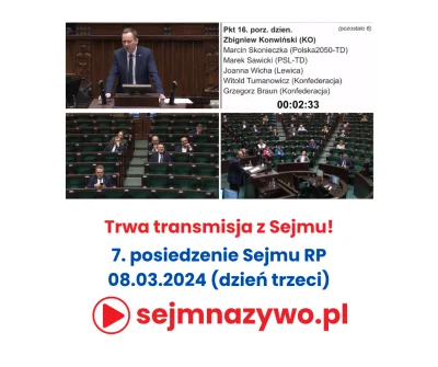 sejmnazywo-pl - Trwa stream obrad sejmowych na żywo

7. posiedzenie #SejmRP / 08.03.2...