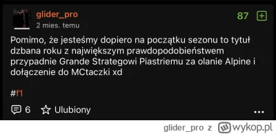 glider_pro - Jest spora szansa, że wpis, który dodałem na początku sezonu może jednak...