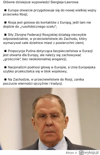 Atryu - #ukraina jak to zawsze w przypadku kacapow należy odwrócić to co mówi i mamy ...