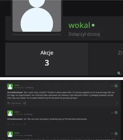 chaddeveloper - > @chaddeveloper: bo ? Bo nie sram emocjami i podnietą jak ty? Xd dor...