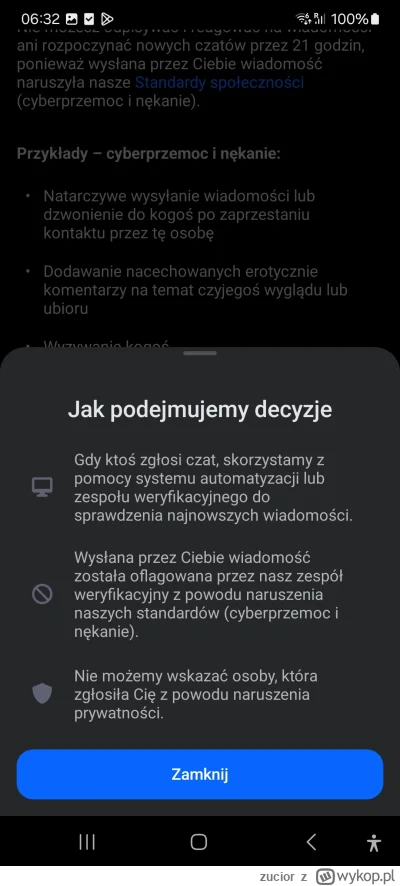 zucior - Siema, dostałem wczoraj bana na messenger  na 24h  za niby nekanie, minęło 2...