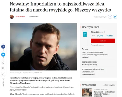 szurszur - Niestety nie zyje Aleksiej Nawalny. Krytyk imperializmu i jedyny znany mi ...