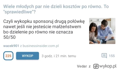 Vedar - Dlaczego ludzi piecze dupa bo ktoś płaci za swoją partnerkę?
#przegryw