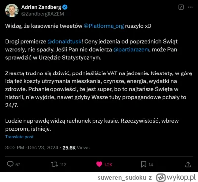 suweren_sudoku - Potężny lewak niszczy kłamliwą narrację sukcesu kolejnej, po PiSie, ...