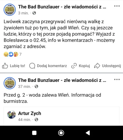 FajnyTypek - Już Lwówek. Ciekawe czy mieszkańcy wiedzą w środku nocy 
#powodz