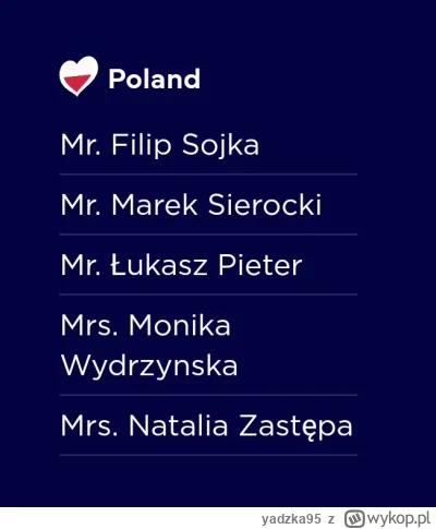 yadzka95 - #eurowizja skład Polskiego jury