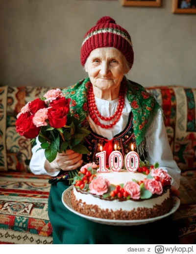 daeun - Moja babcia skonczyła dzisiaj sto lat (｡◕‿‿◕｡) z tej okazji upiekliśmy jej py...