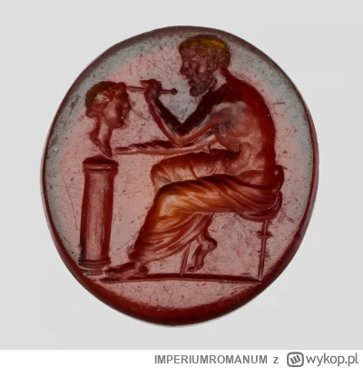 IMPERIUMROMANUM - Karneol ukazujący artystę w trakcie pracy

Wspaniały rzymski karneo...
