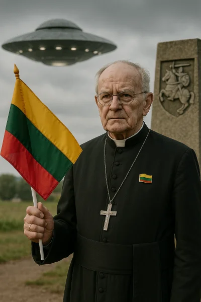 TrexTeR - Właśnie ujawniono zdjęcie litewskiego księdza, który spotkał obcą cywilizac...