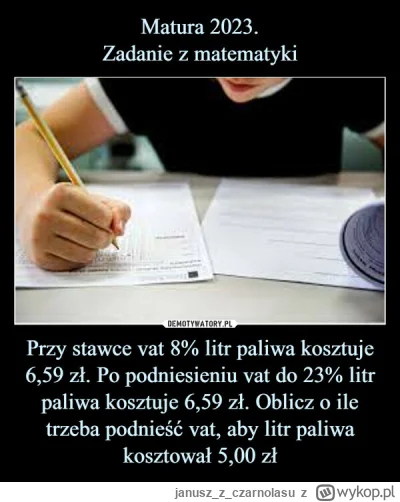 januszzczarnolasu - "Premier do maturzystów: powodzenia i połamania długopisów"