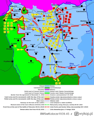 IIWSwKolorze1939-45 - Zapomniałem dodać. 

Mapa - czeska agresja na Śląsk Cieszyński:...