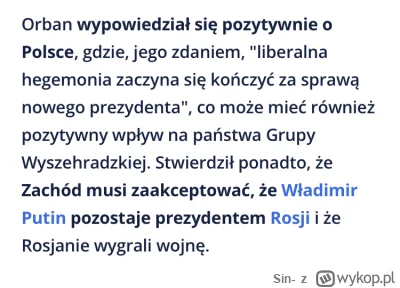 Sin- - Gratuluje wyboru wykopkom co głosowali na Nawrockiego. Jeszcze sobie Putina wy...