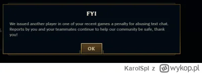 KarolSpl - #leagueoflegends rito sobie drwi ze mnie, nikogo nie reportuje a lecą bany...