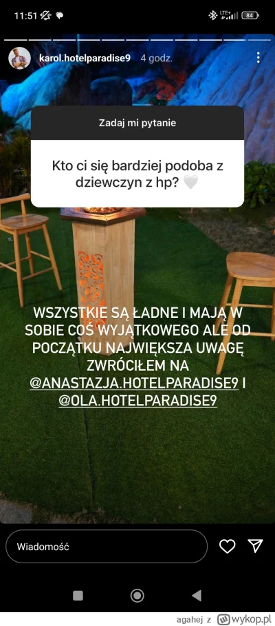 agahej - #hotelparadise chyba nikt na pytanie o to kto się komu podoba nie odpowiedzi...