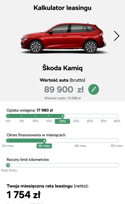 vieniasn - @stary_grat 20% to jest 1k a to wątpię że starczy na leasing konsumencki c...