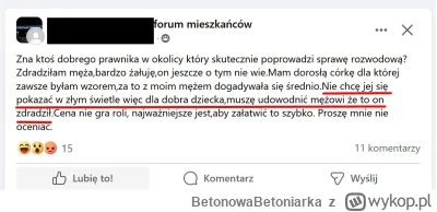 BetonowaBetoniarka - Taki post mi się pojawił dzisiaj na FB na jednej z grup mieszkań...