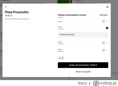 Rizzo - 32-centymetrowy placek z serem i szynką za 12 euro. Nawet w centrum Rzymu tyl...