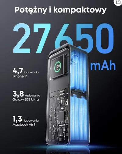 apeee - Jakoś chińczycy nie mają problemu z pchaniem powerbanków po 27000mAh 250W. W ...
