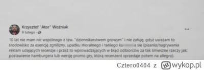 Cztero0404 - Chciałbym tylko i wyłącznie przypomnieć, że to co robi obecnie jako ten ...