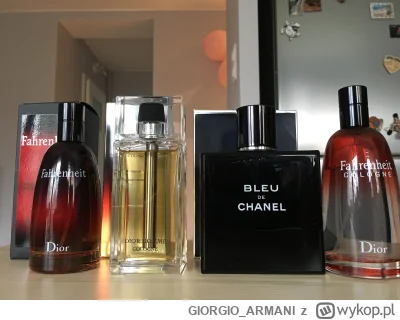 GIORGIO_ARMANI - #perfumy 
Sprzedam

1. Dior Homme Cologne 2007 (Unikat, srebrna rura...