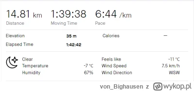 von_Bighausen - 124 469,85 - 14,80 = 124 455,05

15km spokojnego biegu, gdzie uczę si...