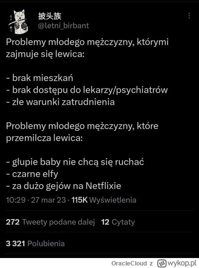 OracleCloud - Biedna lewica, dlaczego młodzi mężczyźni nie chcą na nią głosować ;( pr...