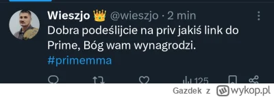 Gazdek - Co się stało że Wieszjo kiedyś sypał kodami a teraz żebrze na tt o restream?...