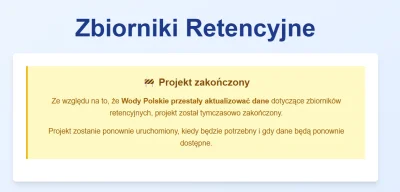 chigcht - Wody Polskie przestały publikować dane o stanie zbiorników retencyjnych XD
...