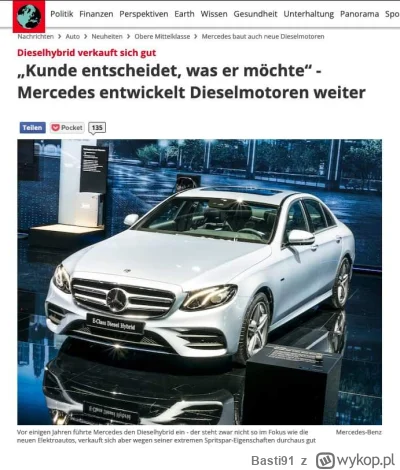 Basti91 - Dobre wiesci z #niemcy Mercedes dalej bedzie pracowal nad dieslami. 
"To kl...