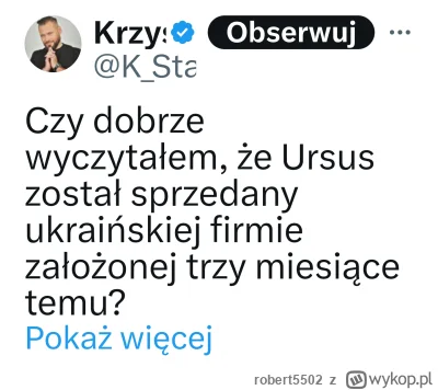 robert5502 - Stanoszczak już kręci g---o burzę o Ursus ( ͡º ͜ʖ͡º)
#bekazprawakow #bek...