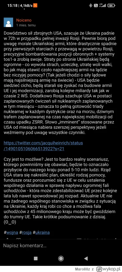 Maro88z - #ukraina

Wpisy do których lubię wracać
Luty 2022