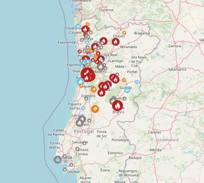 framugabezdrzwi - Tak wygląda obecna sytuacja pożarów w Portugalii. Może wyślijmy im ...