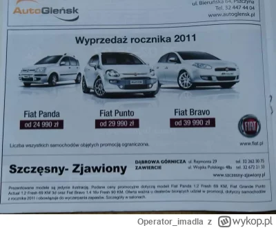 Operator_imadla - Ceny najtańszych fiatów w 2012 roku.
#inflacja #samochody