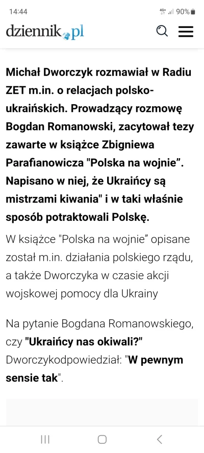 Wilczynski - #ukraina Dworczyk w Radiu zet mówi, że Ukraińcy nas "okiwali". I że byli...