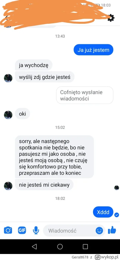 Geralt678 - Miałem spotkanie dziś z jedną Banderówka na fb taka 6/10 19 lvl. Poszliśm...