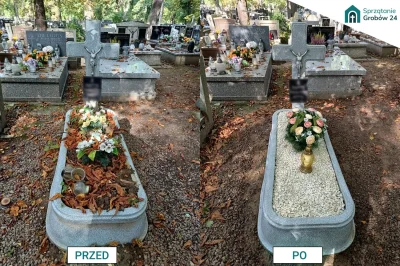 SprzatanieGrobow24 - Nasza kolejna realizacja sprzątania grobu w Krakowie na cmentarz...