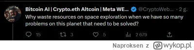 Naproksen - #spacex Ale na tym twitterze to debile siedzą, a kopanie bitcoina i innyc...