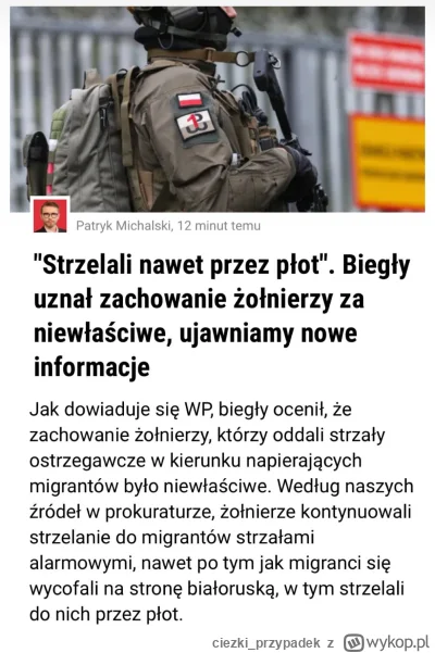 ciezkiprzypadek - @Deskao0: pisowski czy nie pisowski, naszych żołnierzy zdaje się je...