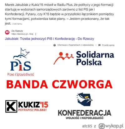 afc85 - remember, no "banda czworga"

#neuropa #wybory #bekazprawakow #konfedepis #po...