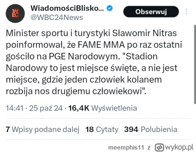 meemphis11 - Panie pasternak i rozporek proszę w---------ć
Stadion jest dla piłkarzy
...