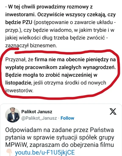 WykopowyInterlokutor - Palikot się żali, że nie ma teraz pieniędzy na wypłatę zaległy...