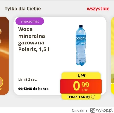 Cinoski - Biorę 2 wody Polaris gazowane w Biedronce, idę do kasy, obsługuje mnie eksp...