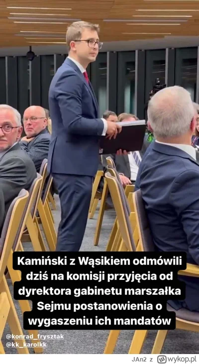 JAn2 - Kamiński i Wąsik odmówili przyjęcia decyzji o wygaśnięciu ich mandatów. Ich za...