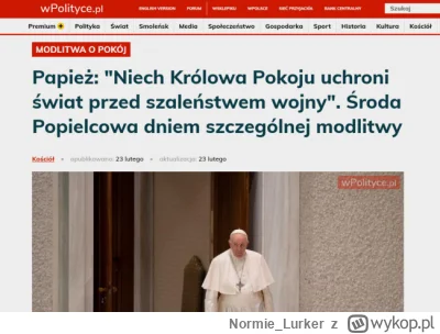 Normie_Lurker - Coś ten papież wtedy dał ciała. Może katolickie modlitwy zadziałają n...