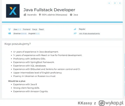 KKassy - Nie ma ratunku, ogłoszenie pochodzi z Warszawy, lecz kandydant musi być bieg...