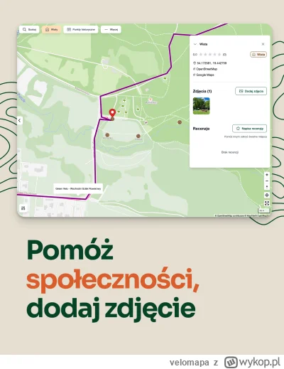 velomapa - Nowa funkcja w VeloPlanner: Dodawaj zdjęcia do punktów POI!

Teraz możesz ...