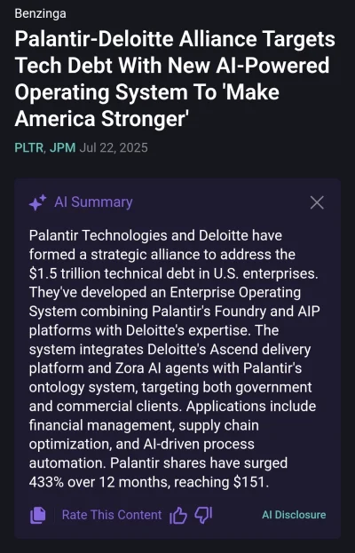 levzor - Palątir i deloitte (jedna z 4 największych firm na świecie zajmująca się aud...